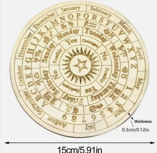 Holz-Pendelbrett - Esoterik Pendeln - Metaphysisches Nachrichtenbrett